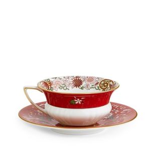 40024021 Filiżanka do herbaty ze spodkiem Crimson Orient Wonderlust  Wedgwood