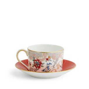 40032680 Filiżanka do herbaty ze spodkiem Rococo Flowers Wonderlust  Wedgwood
