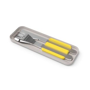 Zestaw sztućców podróżnych (żółtych) Slim Box Monbento