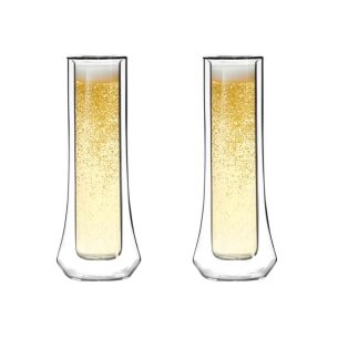 Zestaw 2 kieliszków do szampana z podwójną ścianką (140 ml) Soho Vialli Design