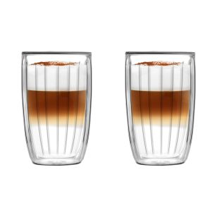 Zestaw 2 szklanek wysokich z podwójnymi ściankami (350 ml) Tulip Vialli Design