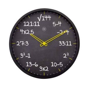 Zegar ścienny (czarny) Maths Nextime