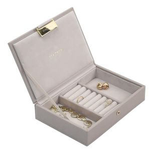 Pudełko na biżuterię pokrywką (taupe) Mini Classic Stackers
