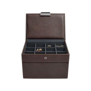 Pudełko na zegarki i spinki do mankietów (brązowe) Mini Stackers