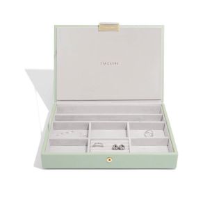 Pudełko na biżuterię z pokrywką pojedyncze (zielone) Classic Stackers