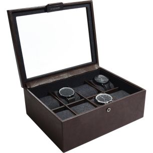 Pudełko na 8 zegarków (brązowe) Classic Stackers