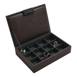 Pudełko na spinki do mankietów (brązowe) Mini Stackers