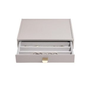Organizer na naszyjniki z szufladą (taupe) Classic Stackers