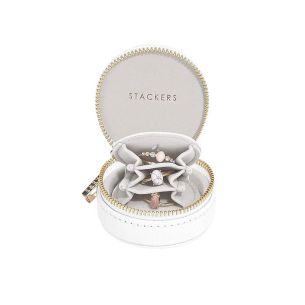 Pudełko podróżne na biżuterię (białe) Oyster Mini Stackers