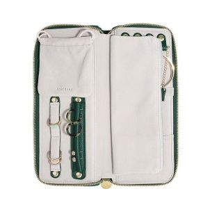 Etui podróżne z miejscem na pierścionki (szmaragdowe) Classic Stackers