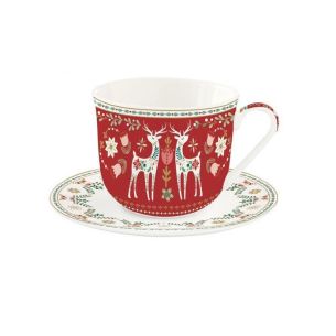 Filiżanka XL (400 ml) + pudełko Christmas Folk Easy Life