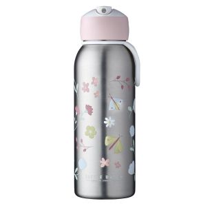 Butelka termiczna (350 ml) Flowers & butterflies Flip-up Campus Mepal