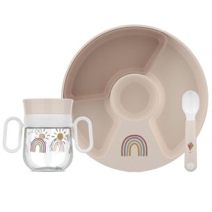 Dziecięcy zestaw obiadowy 3 el. Mio Sunshine & Rainbow Mepal