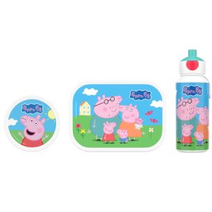 Zestaw bidon + lunchbox + pojemnik Świnka Peppa Campus Mepal