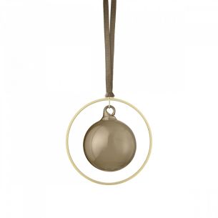 Zestaw 4 bombek szklanych (coffee  brass) Kitai Blomus