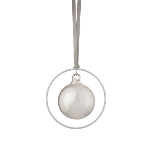Zestaw 4 bombek szklanych (smoke  silver) Kitai Blomus