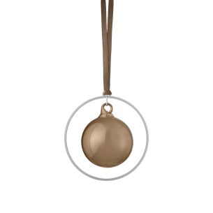 Zestaw 4 bombek szklanych (coffee  silver) Kitai Blomus