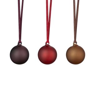 Zestaw 6 bombek (midn plum/port/rust brown) Juhla Blomus