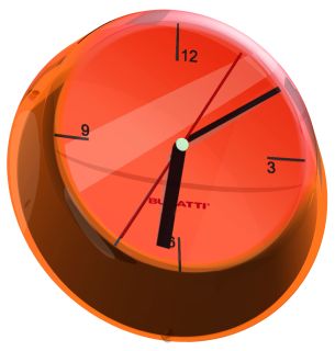 Zegar ścienny (pomarańczowy) Glamour Bugatti