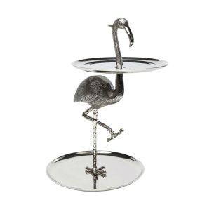 Etażerka (43 x 53 cm, srebrna) Flamingo Kare Design