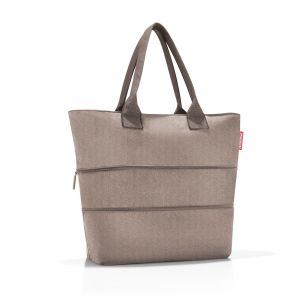 Torba rozkładana Shopper e1 Herringbone mokka Reisenthel