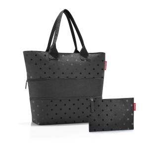 Zestaw prezentowy torba Shopper + szaszetka Glossy dots black Reisenthel