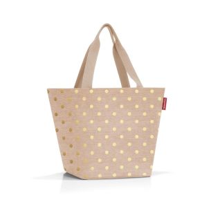 Torba Shopper M Metallic dots coffee Reisenthel