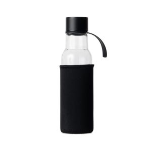 Butelka na wodę w czarnym pokrowcu (600 ml) To Go Sagaform