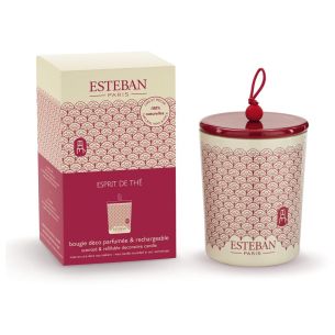 Świeca zapachowa (180 g) Esprit de thé + ceramiczna przykrywka Esteban