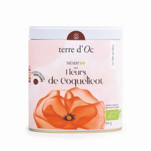 Herbata zielona w ozdobnej puszce 50 g Fleurs de Coquelicot terre d'Oc