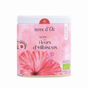 Herbata zielona w ozdobnej puszce 100 g Fleurs d' Hibiscus terre d'Oc