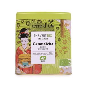 Herbata zielona w puszce 80 g Japan Genmaicha terre d'Oc