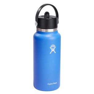 Butelka termiczna (niebieska) Wide Mouth Flex Straw Cap Hydro Flask