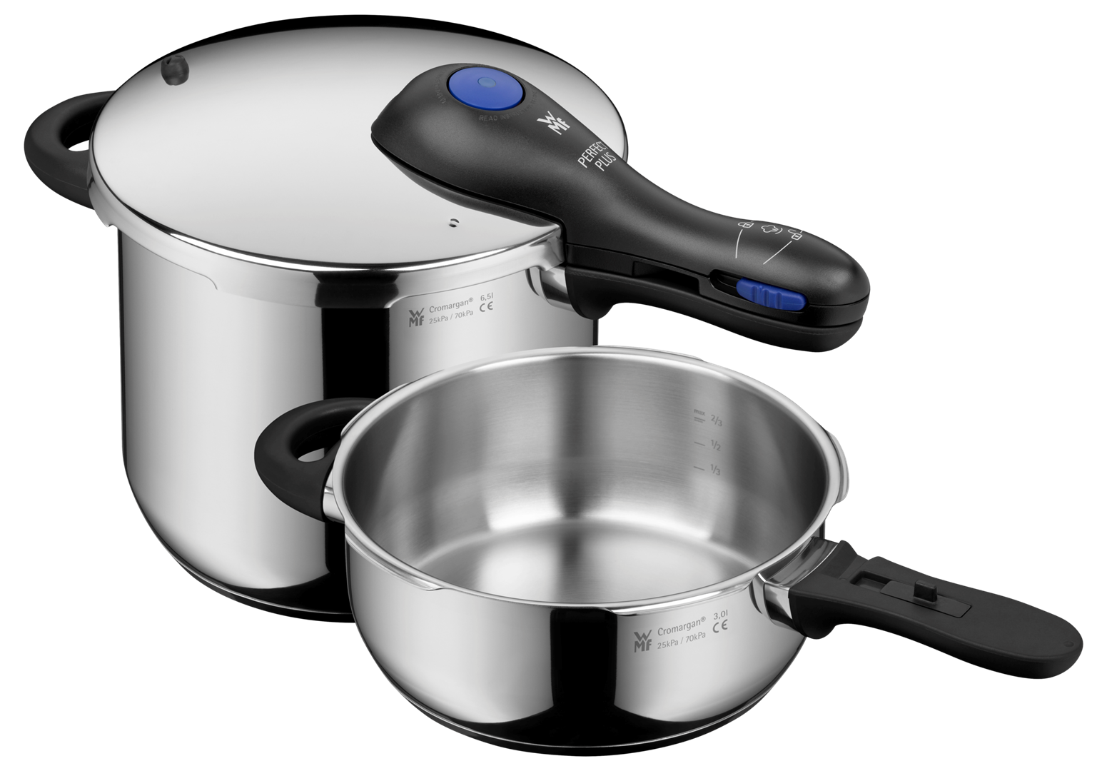 WMF - Perfect Plus Zestaw Szybkowarów 2w1 3 i 6,5 l